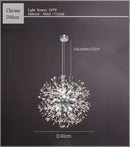 GobekUsa Dandelion Chandelier LED Sparkle Ball Crystal Lighting for Restaurant & Living Room