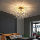GobekUsa Dandelion Crystal LED Ceiling Light for Home Indoor Living Dining Room