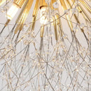 GobekUsa Dandelion Crystal LED Ceiling Light for Home Indoor Living Dining Room