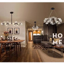 GobekUsa Dandelion Flower Chandelier: Modern LED Living Room Bedroom Indoor Decor Bouquet Lamps