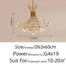 GobekUsa Dandelion Flower Chandelier: Modern LED Living Room Bedroom Indoor Decor Bouquet Lamps