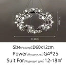 GobekUsa Dandelion Flower Chandelier: Modern LED Living Room Bedroom Indoor Decor Bouquet Lamps