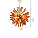 GobekUsa Dandelion Wooden Pendant Lights - Solid Wood Hanging Lamps for Dining Room & Restaurant