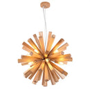 GobekUsa Dandelion Wooden Pendant Lights - Solid Wood Hanging Lamps for Dining Room & Restaurant