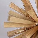GobekUsa Dandelion Wooden Pendant Lights - Solid Wood Hanging Lamps for Dining Room & Restaurant