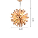 GobekUsa Dandelion Wooden Pendant Lights - Solid Wood Hanging Lamps for Dining Room & Restaurant