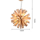 GobekUsa Dandelion Wooden Pendant Lights - Solid Wood Hanging Lamps for Dining Room & Restaurant