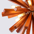 GobekUsa Dandelion Wooden Pendant Lights - Solid Wood Hanging Lamps for Dining Room & Restaurant