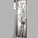 GobekUsa Dark Grey LED Shower Panel Column with Rainfall Waterfall Spa Jets