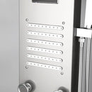 GobekUsa Dark Grey LED Shower Panel Column with Rainfall Waterfall Spa Jets