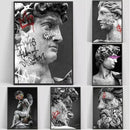 Classical david graffiti art canvas print bedroom wall decor by Decorbites