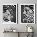 Classical david graffiti art canvas print bedroom wall decor by Decorbites