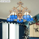 GobekUsa Dazzling Baroque Chandelier in Blue with Cut Glass Pendants - Available in 5, 9 or 11 Lights, 3 Sizes