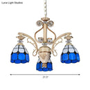 GobekUsa Dazzling Baroque Chandelier in Blue with Cut Glass Pendants - Available in 5, 9 or 11 Lights, 3 Sizes
