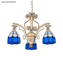 GobekUsa Dazzling Baroque Chandelier in Blue with Cut Glass Pendants - Available in 5, 9 or 11 Lights, 3 Sizes