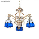 GobekUsa Dazzling Baroque Chandelier in Blue with Cut Glass Pendants - Available in 5, 9 or 11 Lights, 3 Sizes