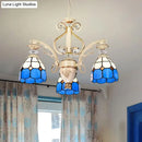 GobekUsa Dazzling Baroque Chandelier in Blue with Cut Glass Pendants - Available in 5, 9 or 11 Lights, 3 Sizes
