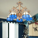 GobekUsa Dazzling Baroque Chandelier in Blue with Cut Glass Pendants - Available in 5, 9 or 11 Lights, 3 Sizes