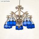 GobekUsa Dazzling Baroque Chandelier in Blue with Cut Glass Pendants - Available in 5, 9 or 11 Lights, 3 Sizes
