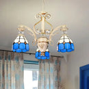 GobekUsa Dazzling Baroque Chandelier in Blue with Cut Glass Pendants - Available in 5, 9 or 11 Lights, 3 Sizes