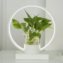 GobekUsa Decorative Aluminum LED Night Lamp with Glass Plant Cup