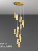 GobekUsa Deluxe Crystal Spiral Slinglights for Hotel Lobby, Dining Room Decor