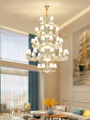 GobekUsa Deluxe Duplex Living Room Chandelier - Elegant Villa & Hotel Pendant Lighting