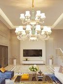 GobekUsa Deluxe Duplex Living Room Chandelier - Elegant Villa & Hotel Pendant Lighting