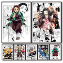 GobekUsa Demon Slayer Anime Canvas Poster for Home Decor