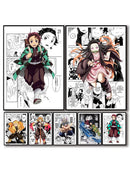 GobekUsa Demon Slayer Anime Canvas Poster for Home Decor