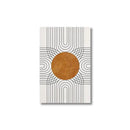 Minimalist earthy desert plants geometric sun wall art bedroom set by Decorbites