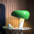 GobekUsa Designer Mushroom Lamp: Nordic Marble Table Lamp for Villa Study Room Indoor Lighting