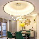 GobekUsa Dimmable Modern Chandelier: Gold/Chrome/Black, 60cm