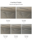 GobekUsa Dimmable Nordic LED Ceiling Chandelier for Living Room