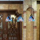 GobekUsa Dining Table Hanging Lights: Dragonfly Linear Fixture with Art Glass Shade (3-Light)