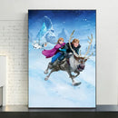 GobekUsa Disney Frozen Anna & Elsa Canvas Art