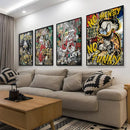 GobekUsa Disney Marvel Donald Duck Canvas Wall Art