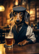 GobekUsa Dog Pub Canvas Print - Animal Wall Art