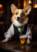 GobekUsa Dog Pub Canvas Print - Animal Wall Art