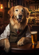 GobekUsa Dog Pub Canvas Print - Animal Wall Art