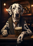 GobekUsa Dog Pub Canvas Print - Animal Wall Art