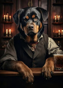 GobekUsa Dog Pub Canvas Print - Animal Wall Art