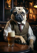 GobekUsa Dog Pub Canvas Print - Animal Wall Art
