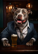 GobekUsa Dog Pub Canvas Print - Animal Wall Art