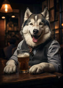 GobekUsa Dog Pub Canvas Print - Animal Wall Art