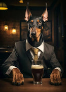 GobekUsa Dog Pub Canvas Print - Animal Wall Art