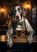 GobekUsa Dog Pub Canvas Print - Animal Wall Art