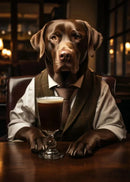 GobekUsa Dog Pub Canvas Print - Animal Wall Art