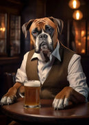 GobekUsa Dog Pub Canvas Print - Animal Wall Art