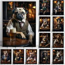 GobekUsa Dog Pub Canvas Print - Animal Wall Art